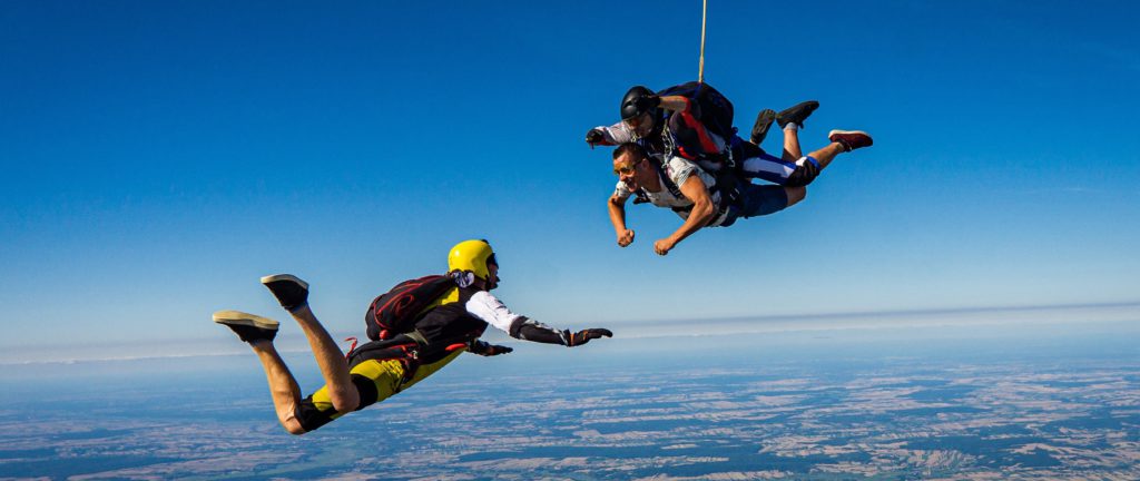 Nurse enjoying a skydiving adventure