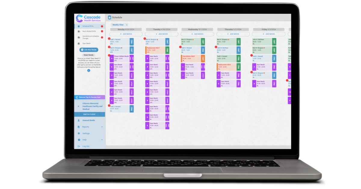 Cascade Health Services Client Portal
