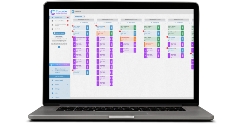 Healthcare staffing agencies flexible scheduling tool