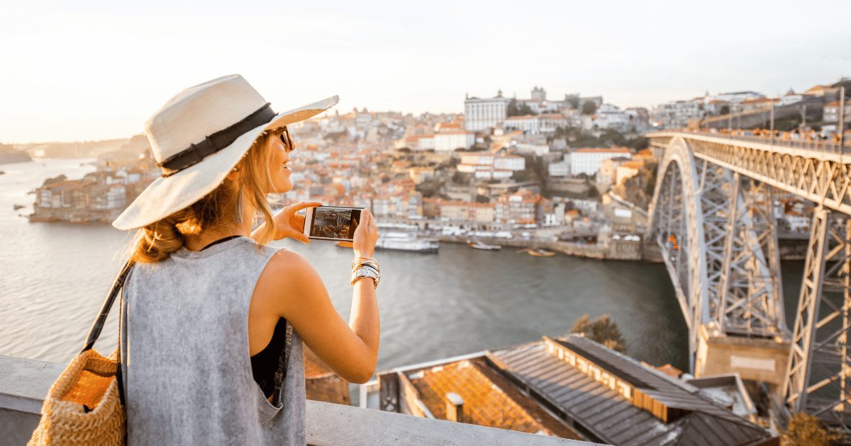 Travel nurse taking pictures