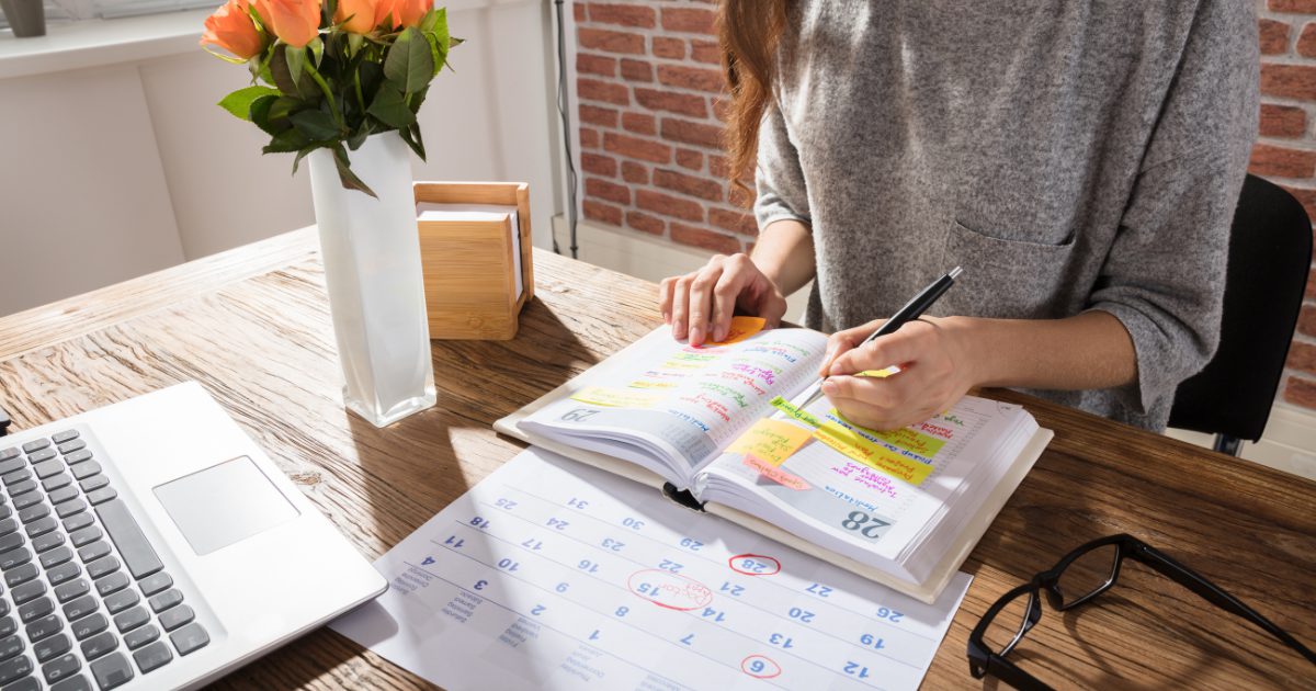 a nurse who works a PRN nursing position planning her schedule