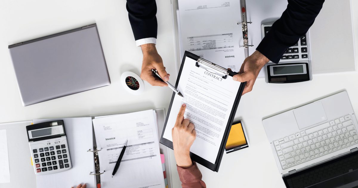 A nurse signing prn contracts