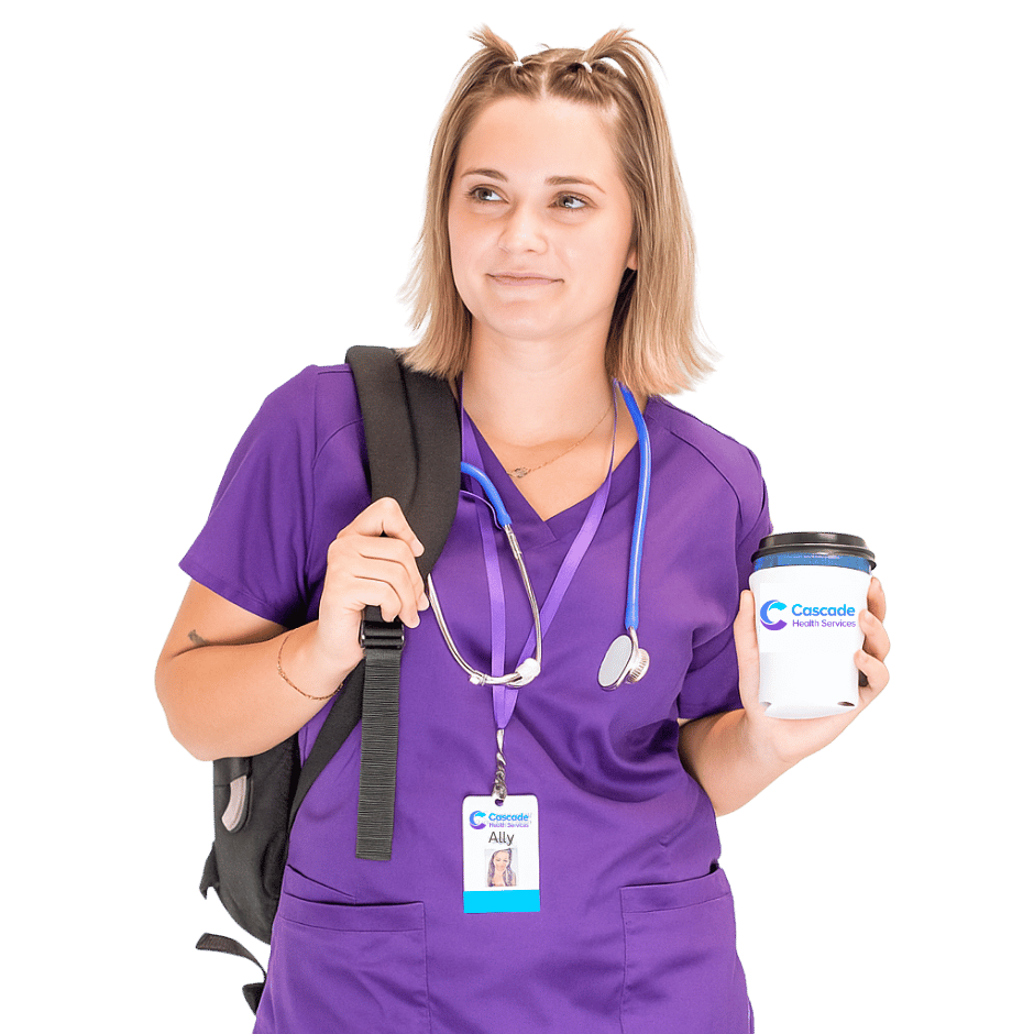 a nurse booking shifts with a nurse staffing agency