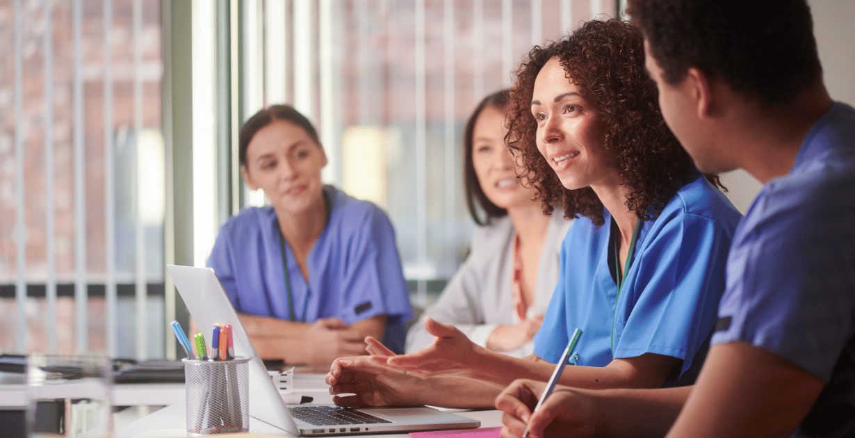 Nurse leader discussing how to improve employee morale